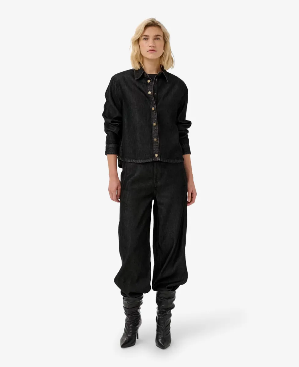 My Essential Wardrobe Jack - 100073 Black Un-Washed 3 My Essential Wardrobe My Essential Wardrobe Jack - 100073 Black Un-Washed