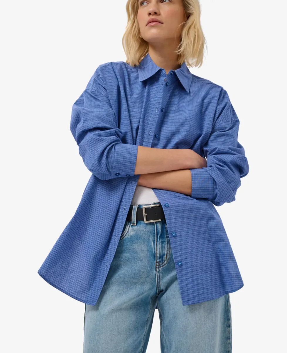 My Essential Wardrobe Blouse - 109861 Clear Blue Check 4 My Essential Wardrobe My Essential Wardrobe Blouse - 109861 Clear Blue Check