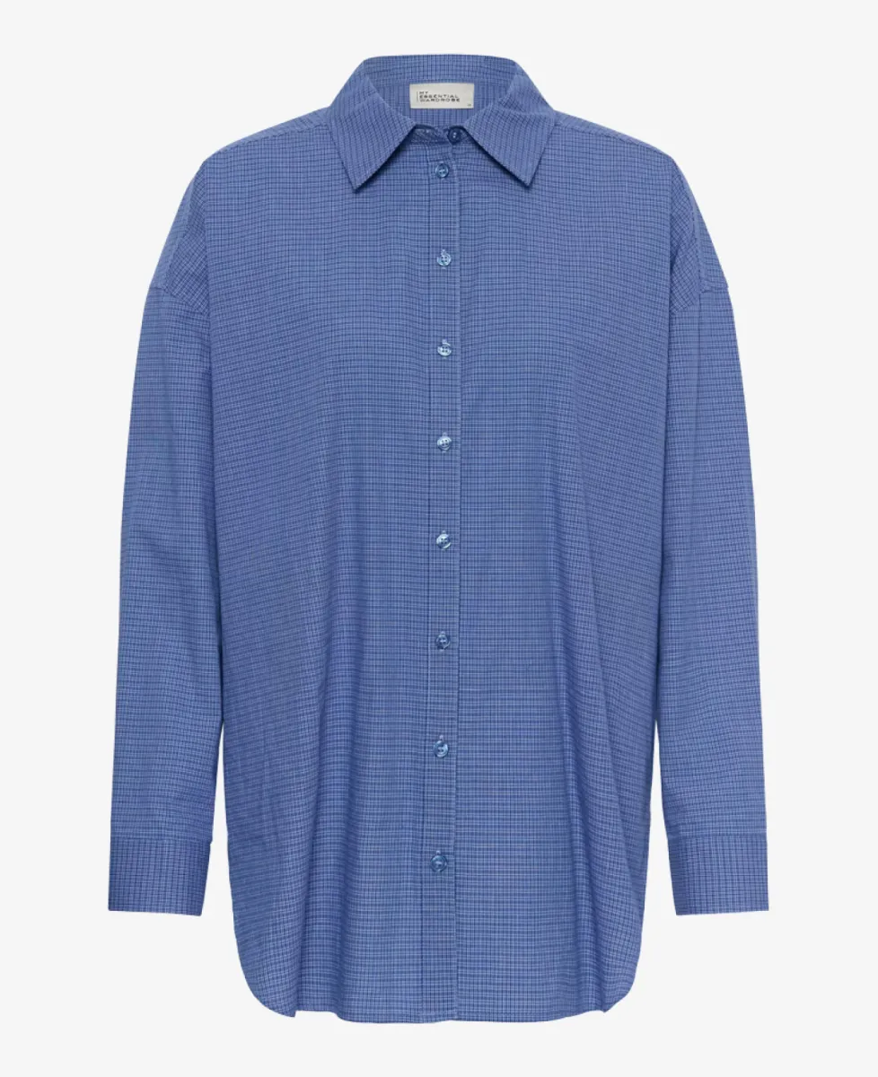 My Essential Wardrobe Blouse - 109861 Clear Blue Check 1 My Essential Wardrobe My Essential Wardrobe Blouse - 109861 Clear Blue Check
