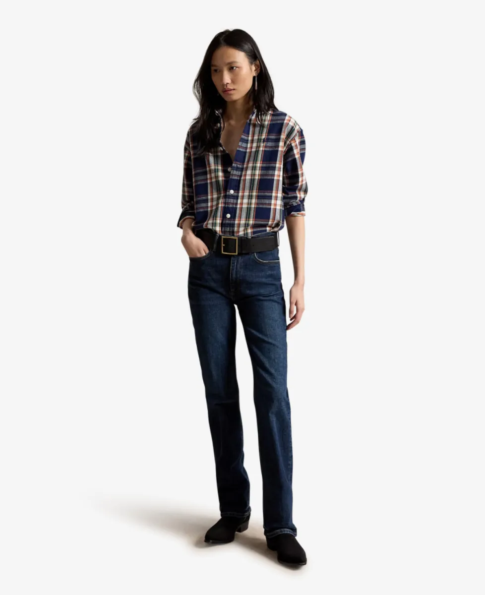 Ralph Lauren Blouse - 2065 NAVY-ORANGE MUL 2 Ralph Lauren Ralph Lauren Blouse - 2065 NAVY-ORANGE MUL