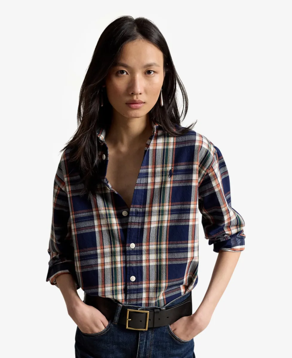 Ralph Lauren Blouse - 2065 NAVY-ORANGE MUL 3 Ralph Lauren Ralph Lauren Blouse - 2065 NAVY-ORANGE MUL