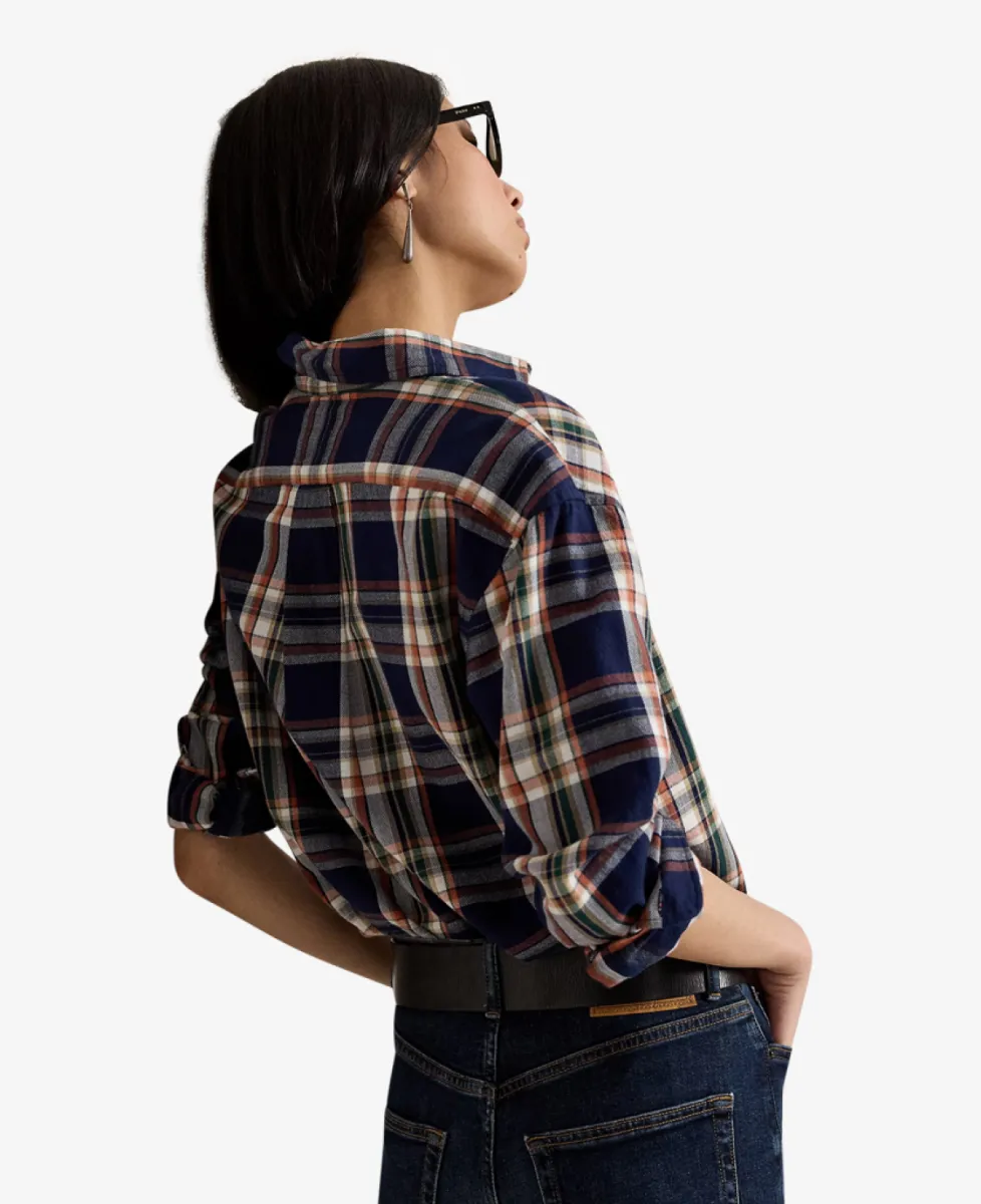 Ralph Lauren Blouse - 2065 NAVY-ORANGE MUL 5 Ralph Lauren Ralph Lauren Blouse - 2065 NAVY-ORANGE MUL