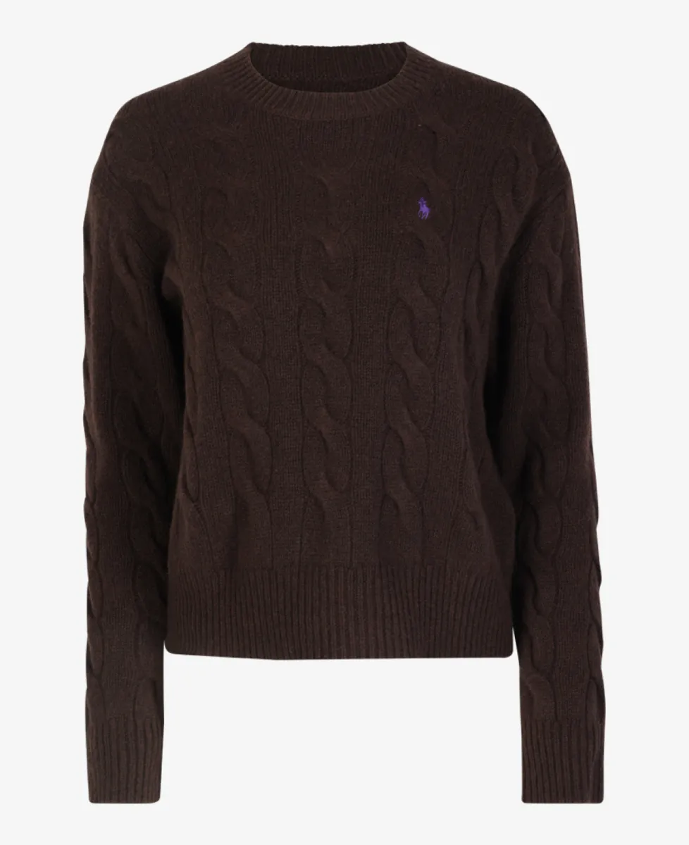 Ralph Lauren Trui - WALNUT BROWN MELANGE 1 Ralph Lauren Ralph Lauren Trui - WALNUT BROWN MELANGE