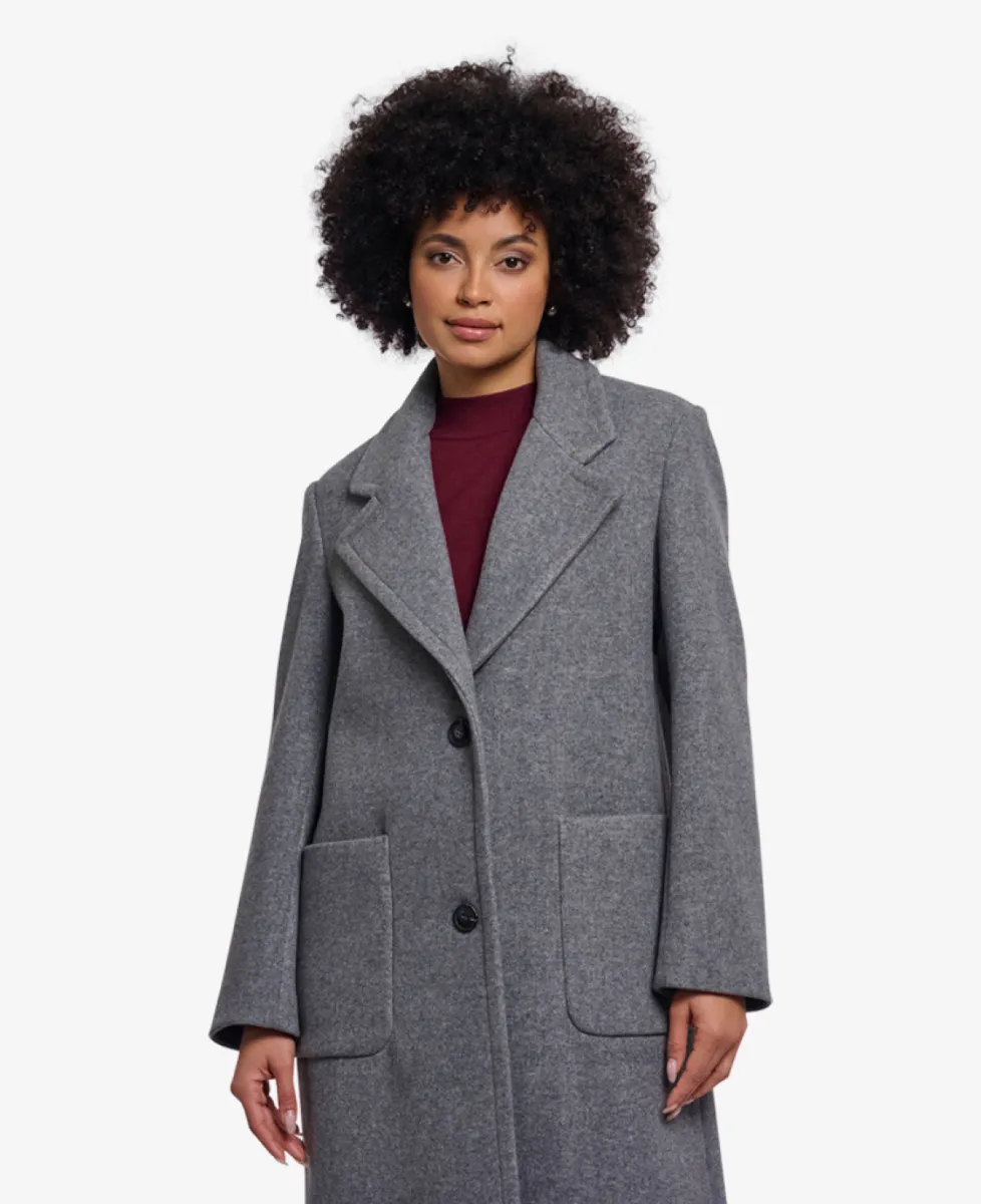 Rino en Pelle Mantel - 11170 mid grey melange 3 Rino en Pelle Rino en Pelle Mantel - 11170 mid grey melange