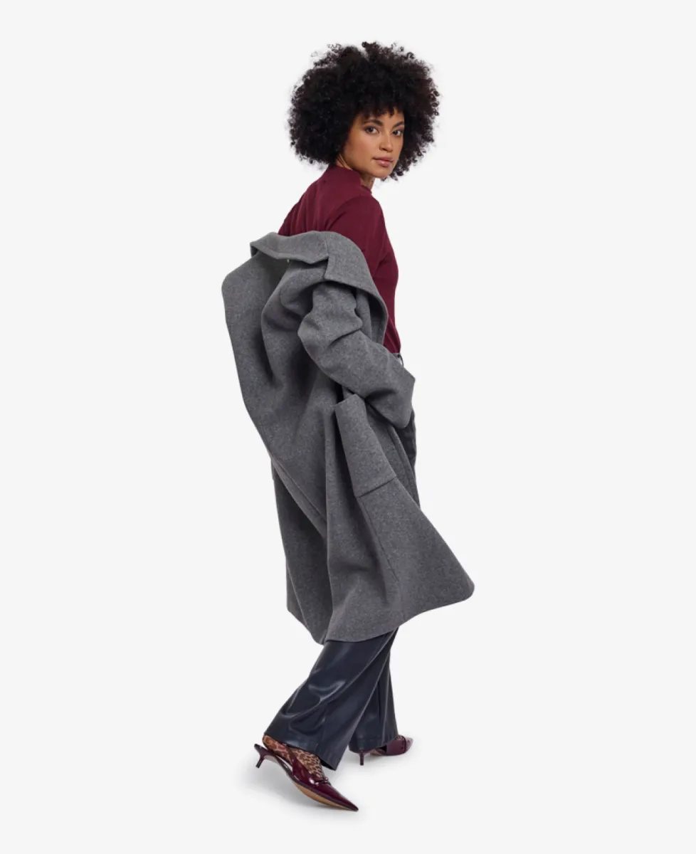 Rino en Pelle Mantel - 11170 mid grey melange 5 Rino en Pelle Rino en Pelle Mantel - 11170 mid grey melange