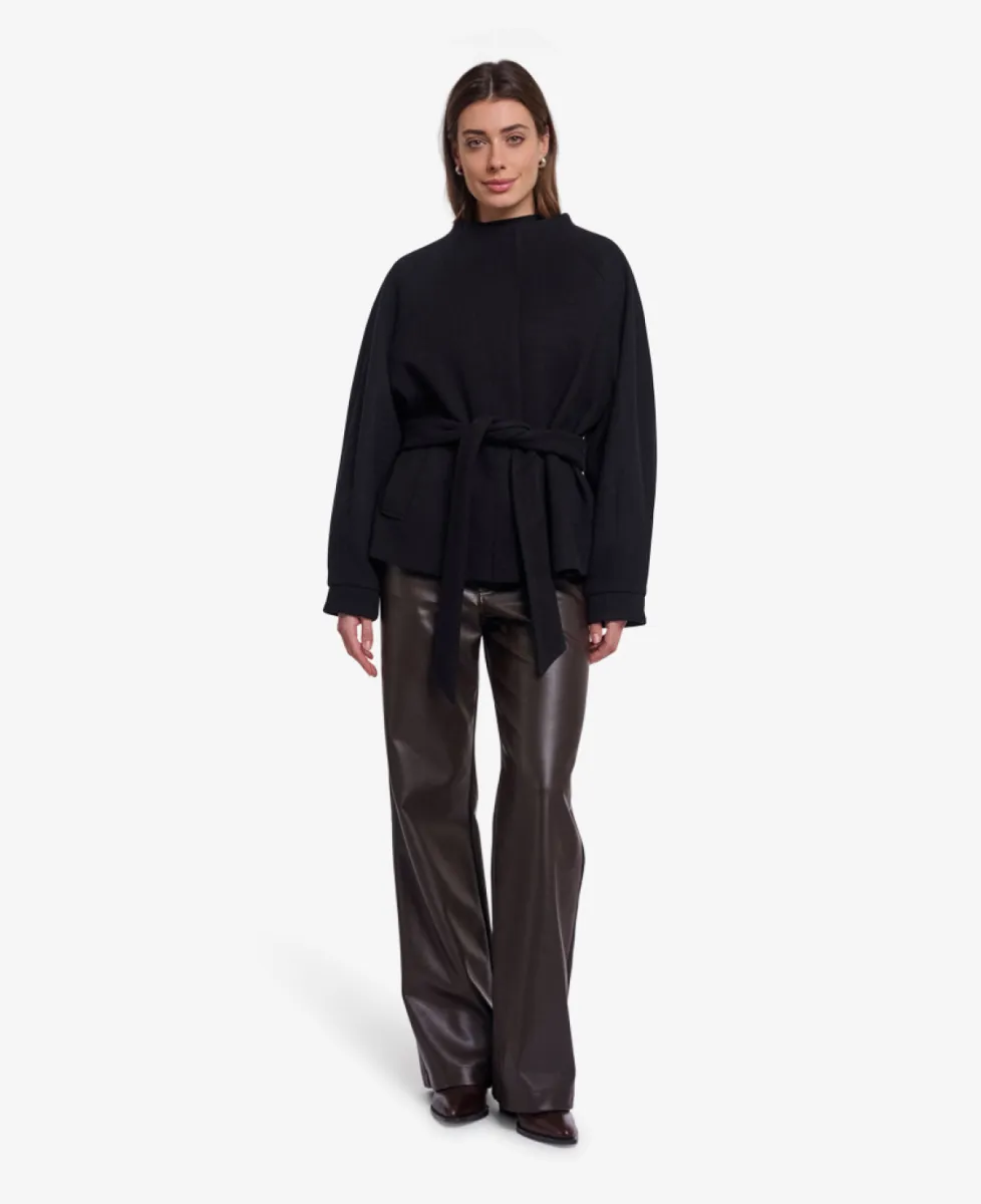 Rino en Pelle Mantel - 9900 black 2 Rino en Pelle Rino en Pelle Mantel - 9900 black