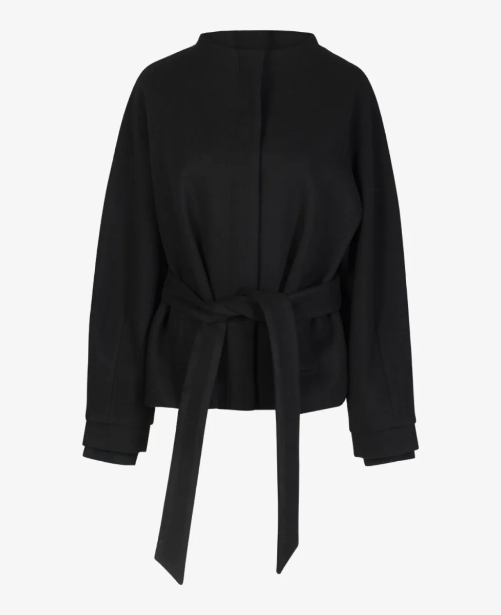 Rino en Pelle Mantel - 9900 black 1 Rino en Pelle Rino en Pelle Mantel - 9900 black