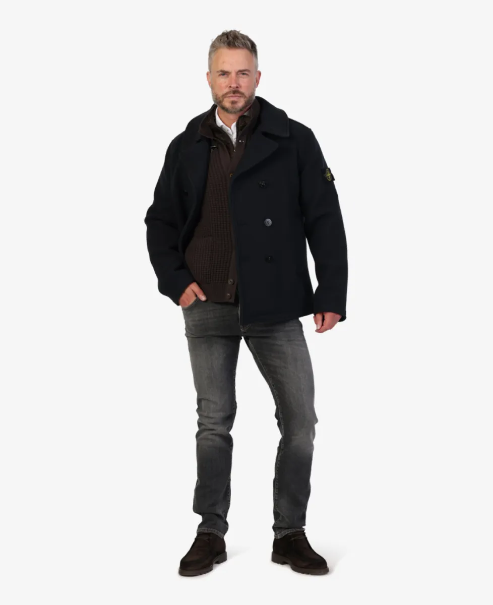Stone Island Jas half lang - V0020 NAVY BLUE 2 Stone Island Stone Island Jas half lang - V0020 NAVY BLUE