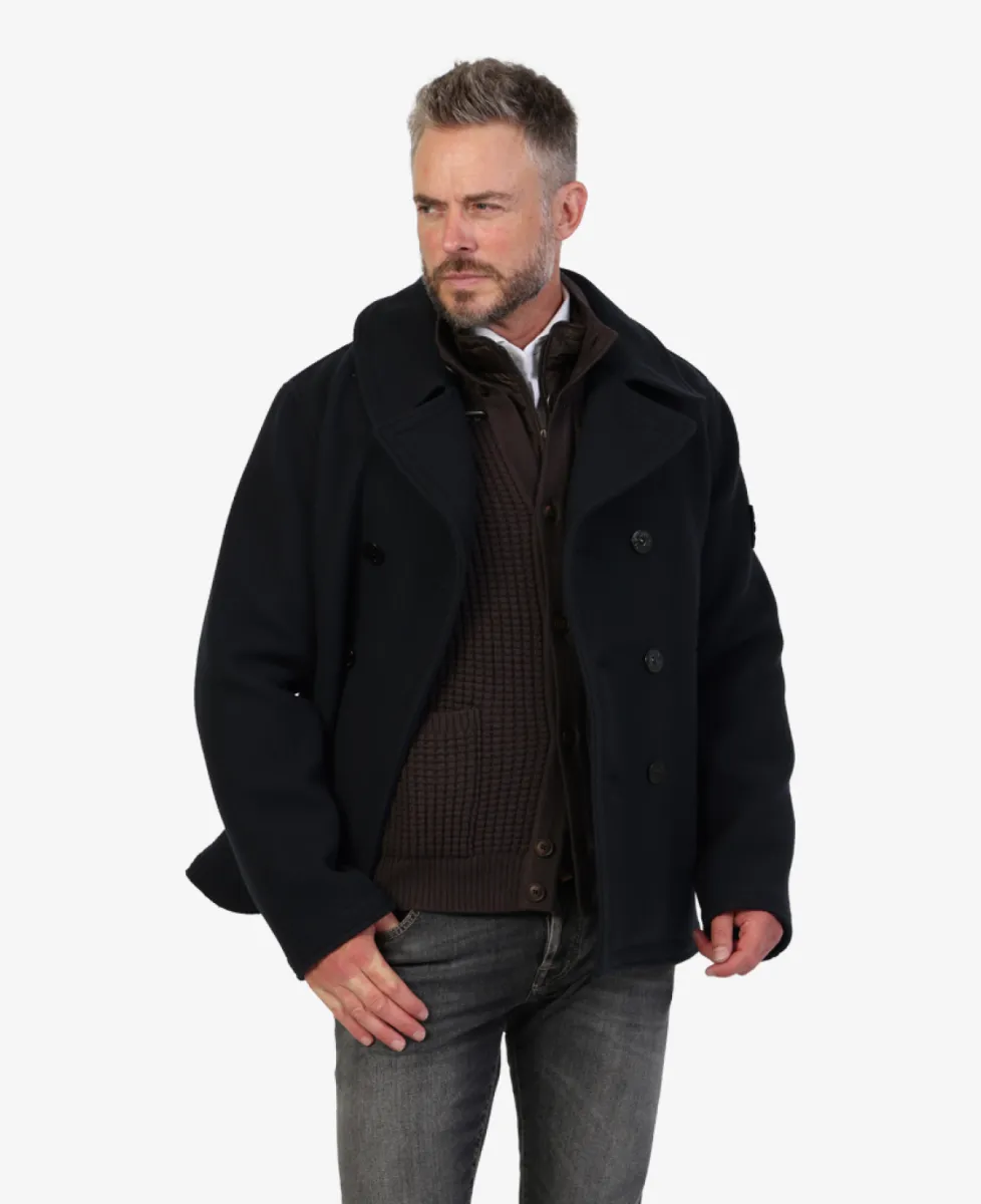 Stone Island Jas half lang - V0020 NAVY BLUE 3 Stone Island Stone Island Jas half lang - V0020 NAVY BLUE