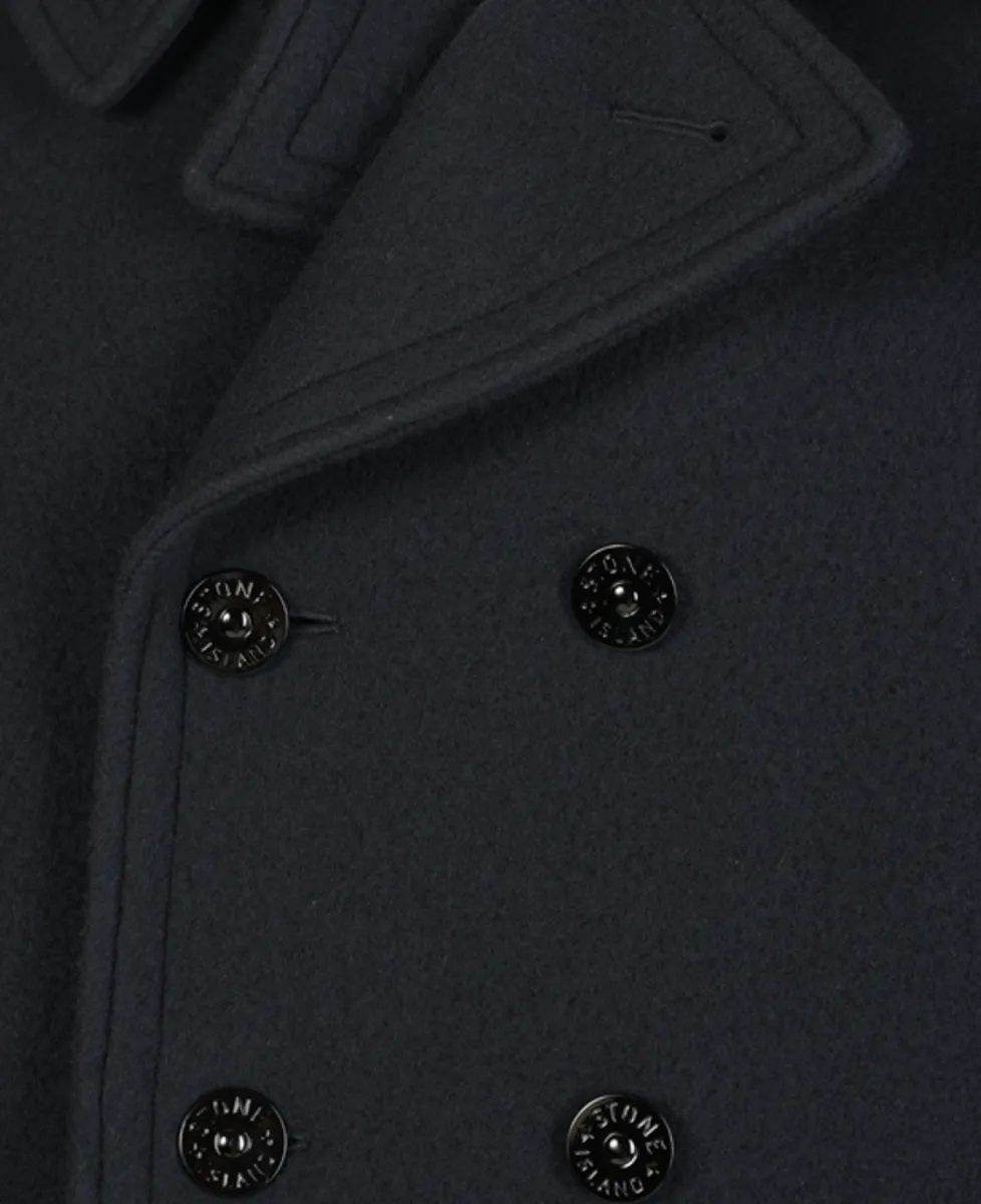 Stone Island Jas half lang - V0020 NAVY BLUE 4 Stone Island Stone Island Jas half lang - V0020 NAVY BLUE