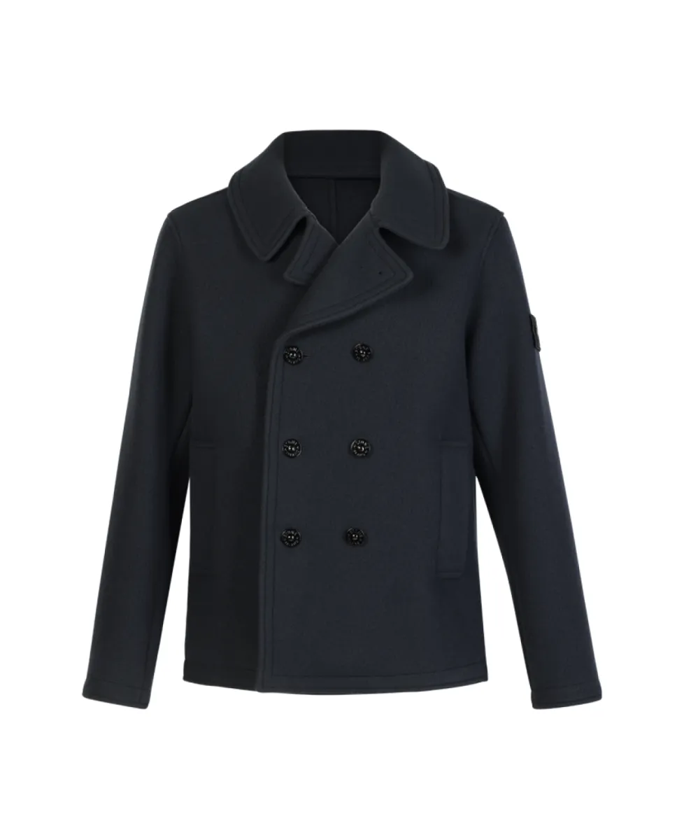 Stone Island Jas half lang - V0020 NAVY BLUE 1 Stone Island Stone Island Jas half lang - V0020 NAVY BLUE