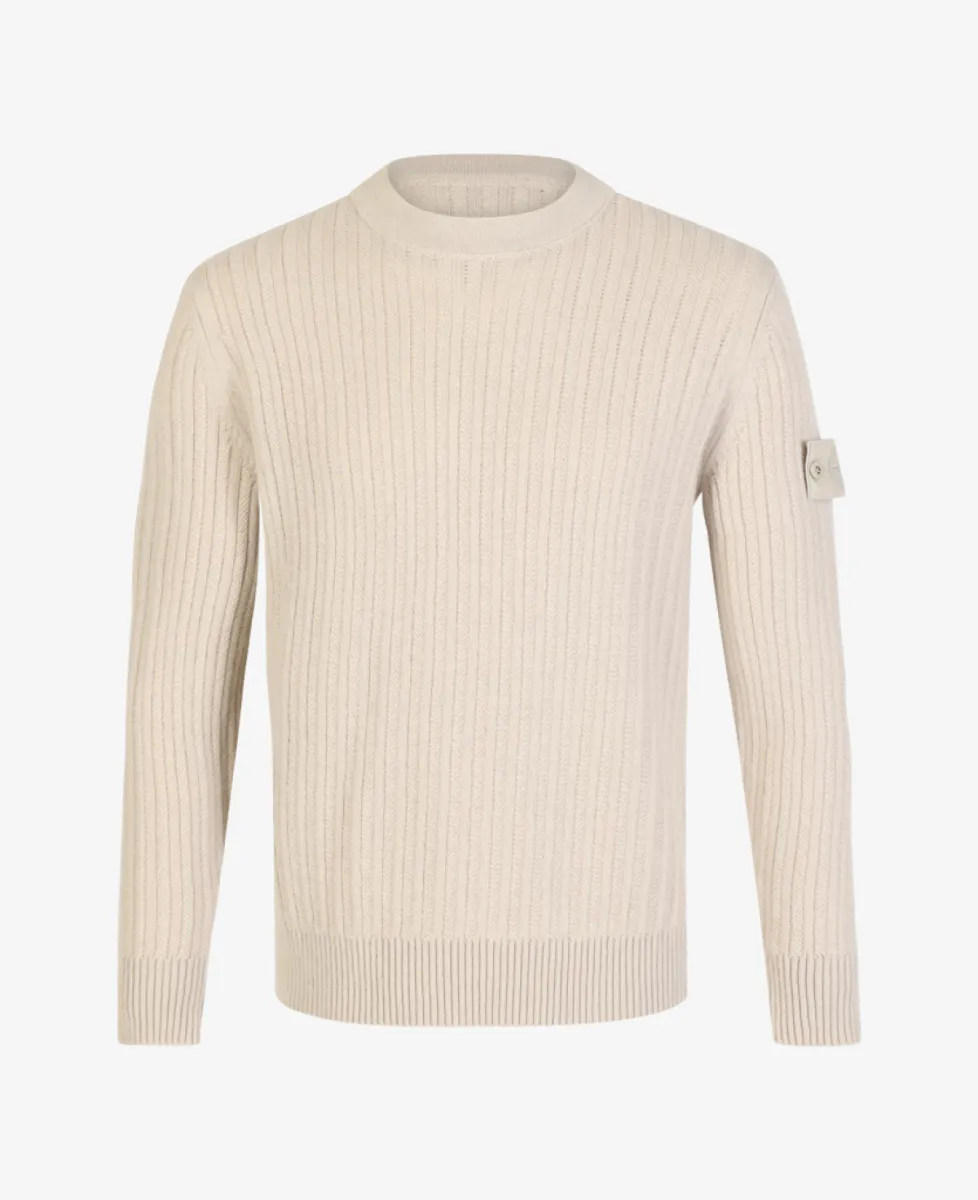 Stone Island Ghost trui ronde hals - V0090 BEIGE 1 Stone Island Stone Island Ghost trui ronde hals - V0090 BEIGE