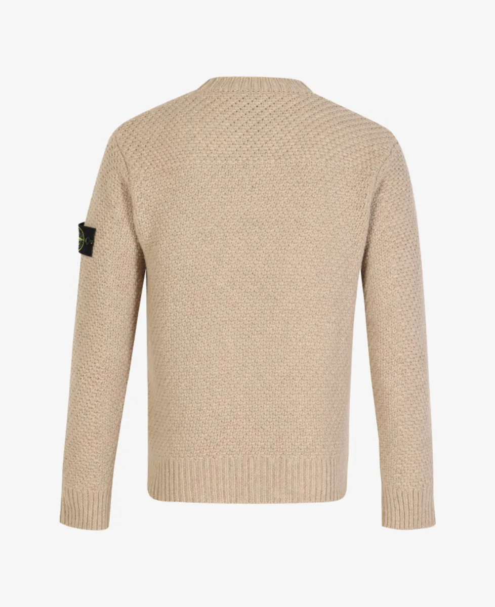 Stone Island Trui ronde hals - V0M94 BISCUIT MELANGE 4 Stone Island Stone Island Trui ronde hals - V0M94 BISCUIT MELANGE