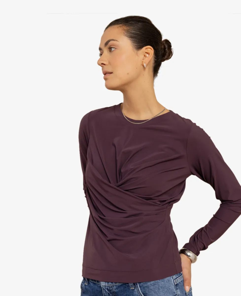 Studio Anneloes Top lm - 4800 aubergine 3 Studio Anneloes Studio Anneloes Top lm - 4800 aubergine