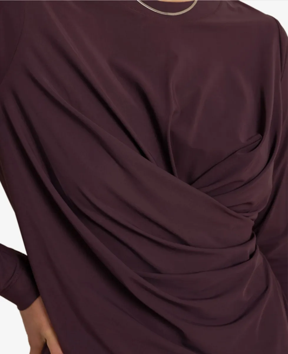 Studio Anneloes Top lm - 4800 aubergine 4 Studio Anneloes Studio Anneloes Top lm - 4800 aubergine