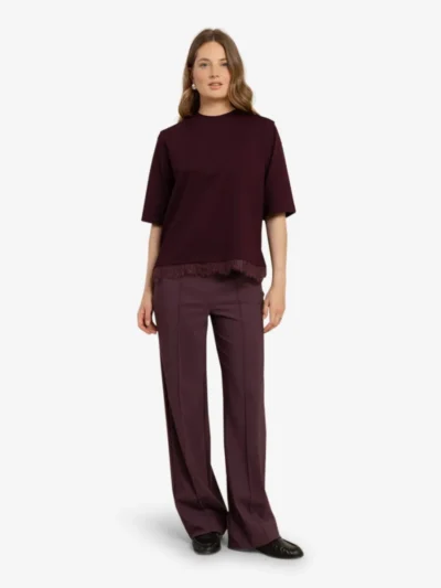 Studio Anneloes Studio Anneloes Tshirt km - 4800 aubergine