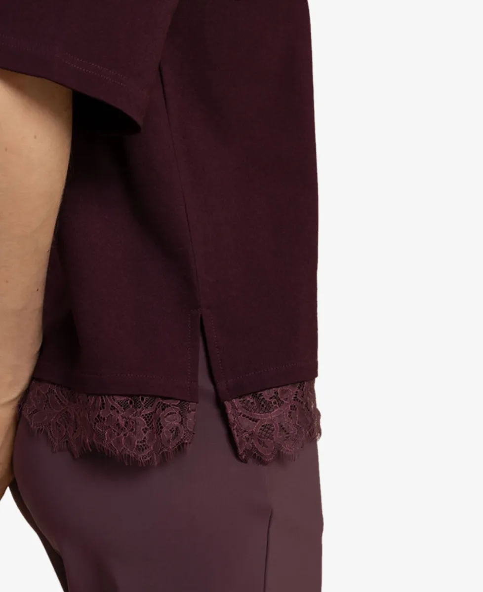 Studio Anneloes Tshirt km - 4800 aubergine 4 Studio Anneloes Studio Anneloes Tshirt km - 4800 aubergine