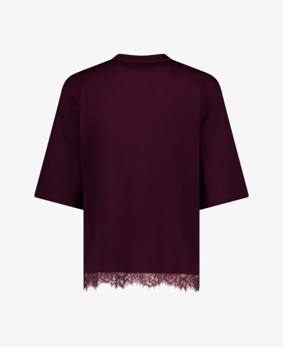 Studio Anneloes Tshirt km - 4800 aubergine 5 Studio Anneloes Studio Anneloes Tshirt km - 4800 aubergine