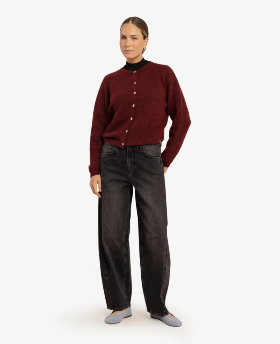 Studio Anneloes Gebreid vestje - 3900 red wine 2 Studio Anneloes Studio Anneloes Gebreid vestje - 3900 red wine