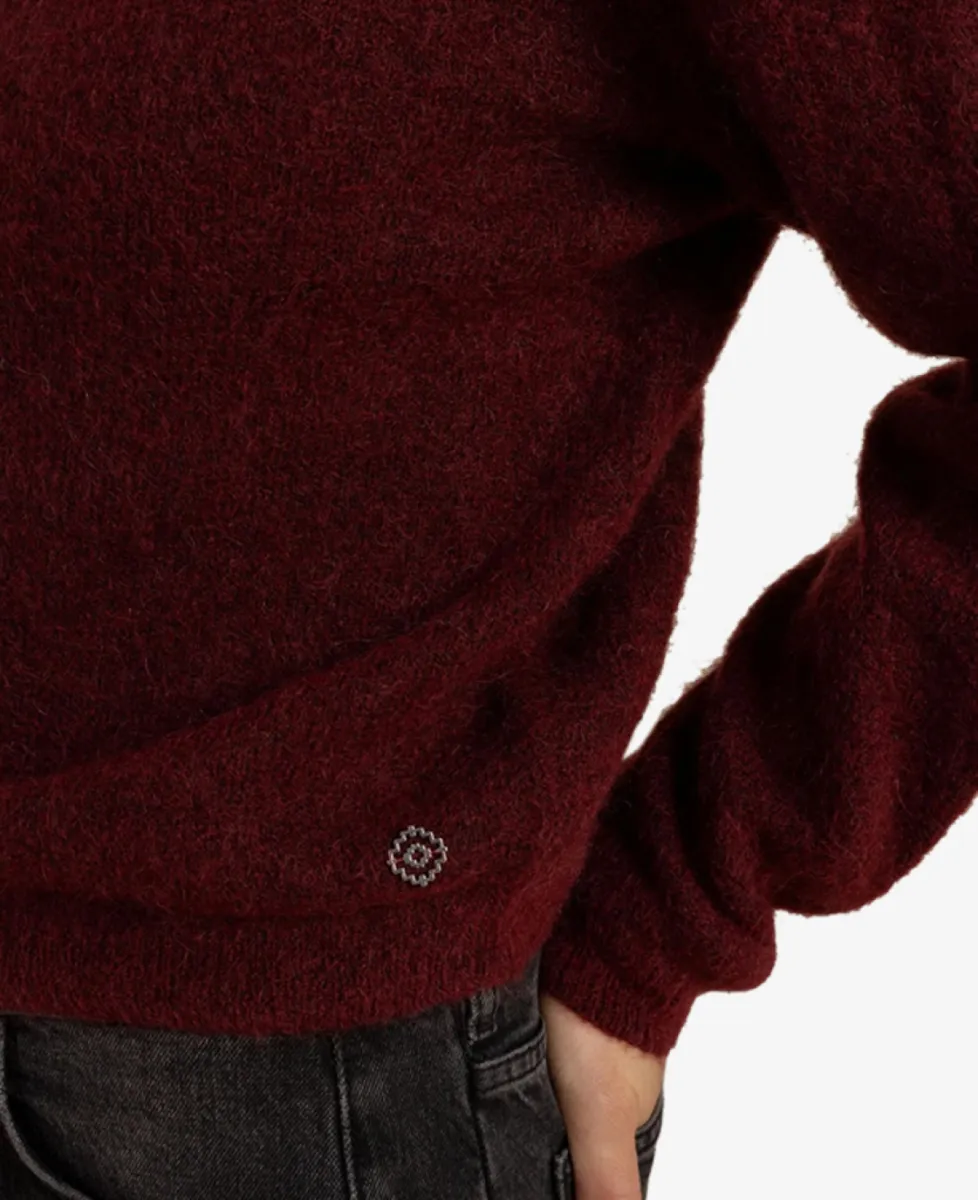 Studio Anneloes Gebreid vestje - 3900 red wine 4 Studio Anneloes Studio Anneloes Gebreid vestje - 3900 red wine