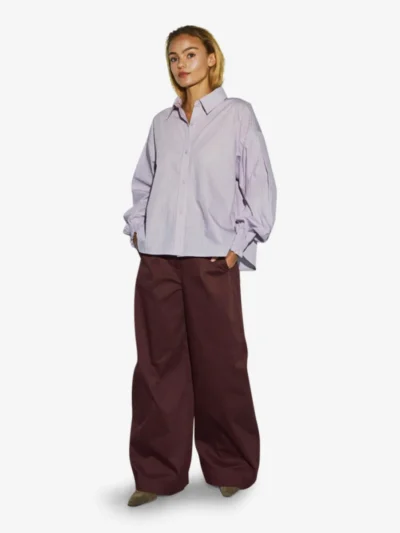 With Black With Black Blousex - Lavender Stripe