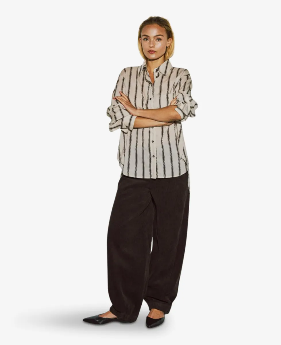 With Black Blouse - Japanese Pearl Stripe 4 With Black With Black Blouse - Japanese Pearl Stripe
