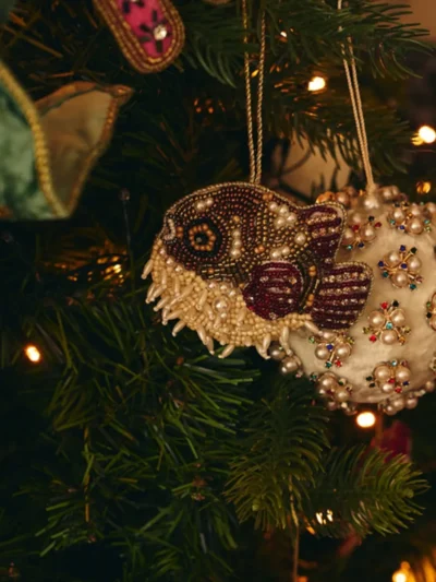 Anna + Nina Anna + Nina Ornamnet vis - wit