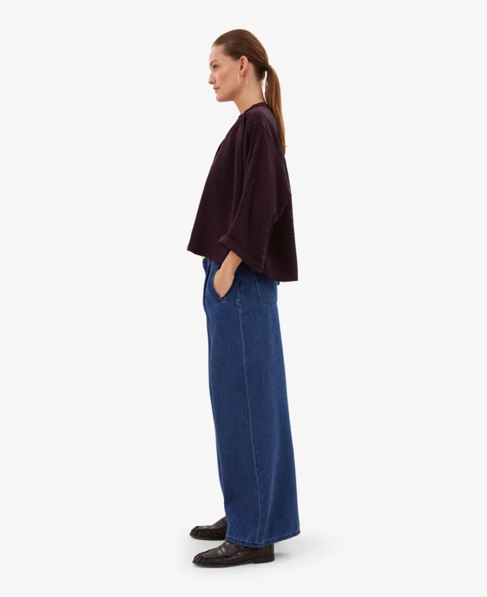 By-Bar JESS blouse - Wine check 5 By-Bar By-Bar JESS blouse - Wine check