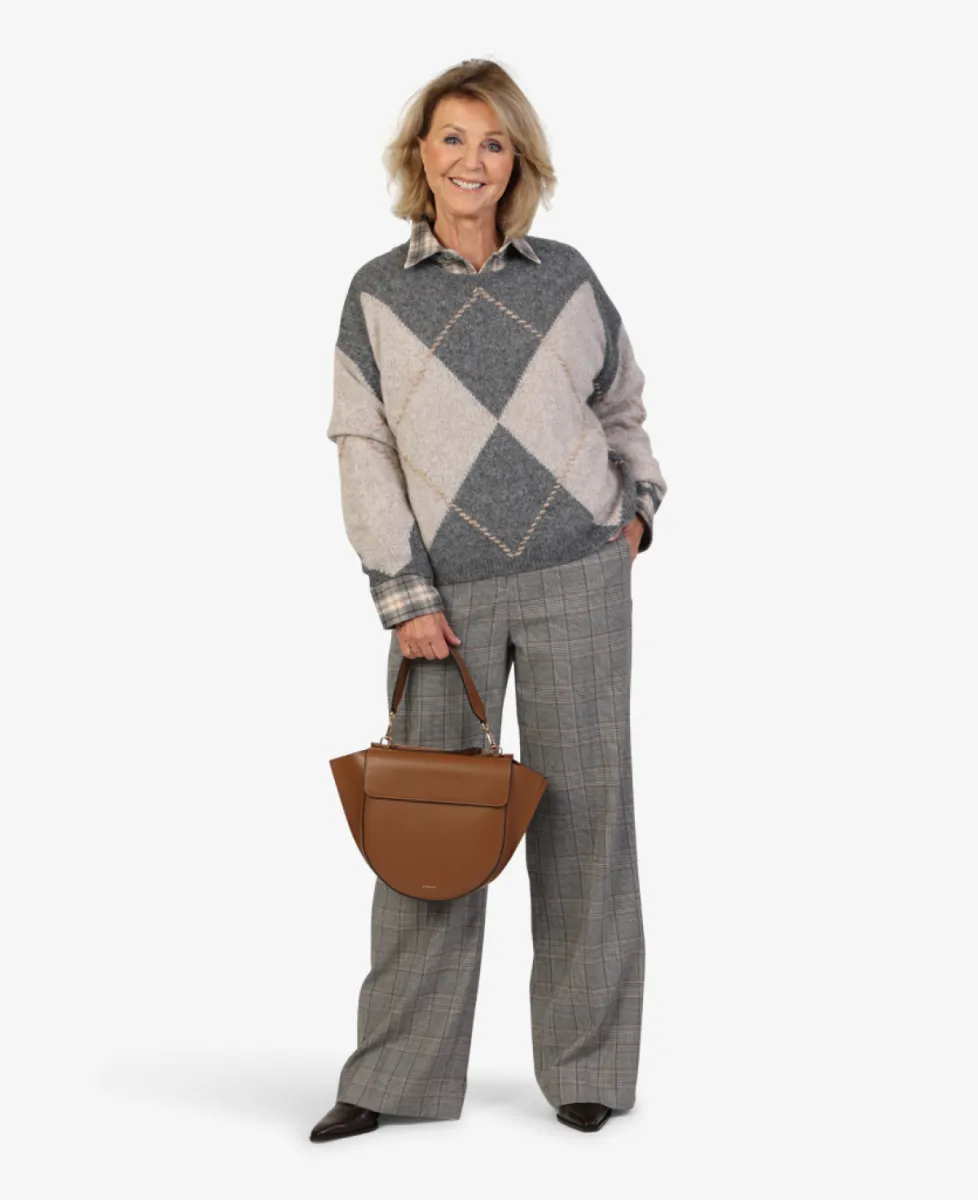Luisa Cerano Alpaka-Mix-Pullover mit Muster - pearl/heather grey 2 Luisa Cerano Luisa Cerano Alpaka-Mix-Pullover mit Muster - pearl/heather grey
