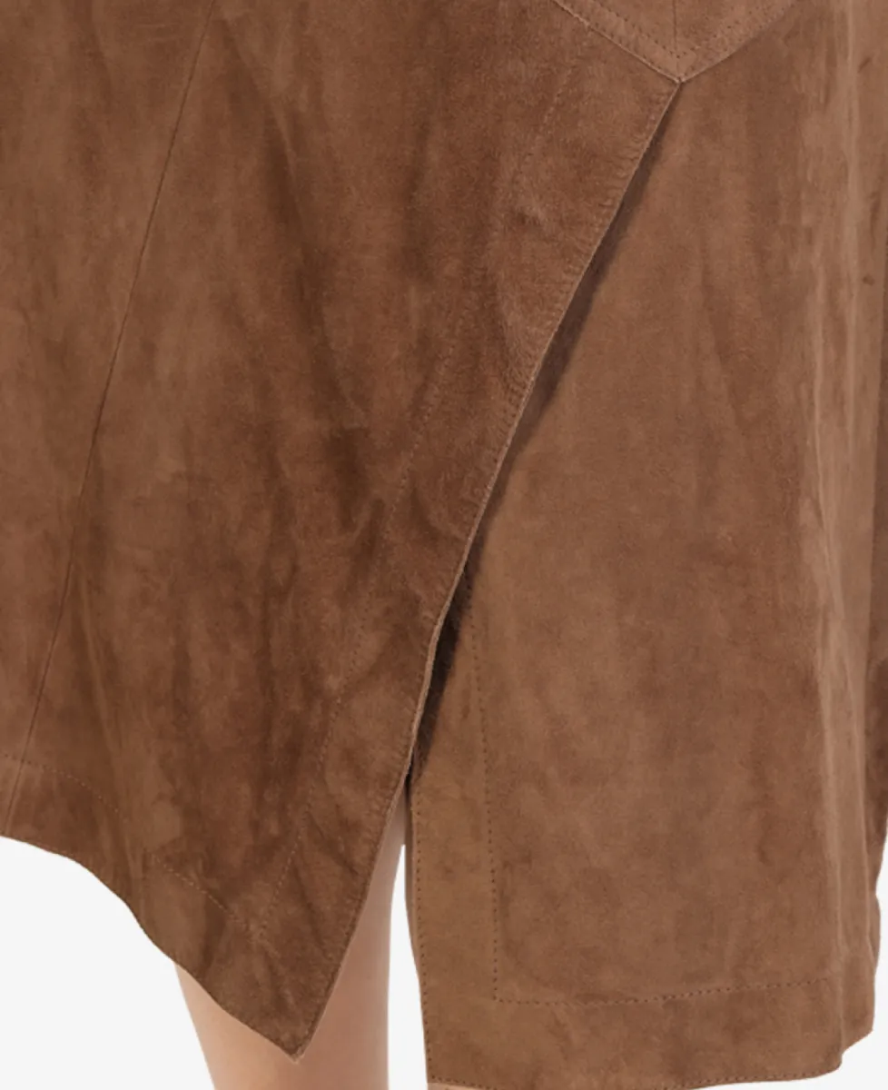 Luisa Cerano Veloursleder-Rock - caramel 4 Luisa Cerano Luisa Cerano Veloursleder-Rock - caramel