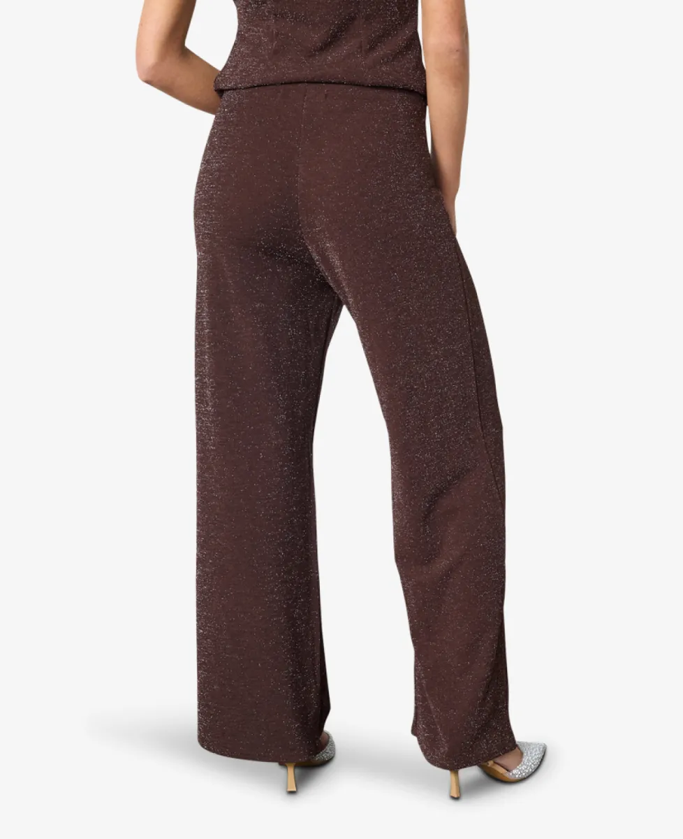 Sisters Point Pantalon glitter - Chocolate/silver 4 Sisters Point Sisters Point Pantalon glitter - Chocolate/silver