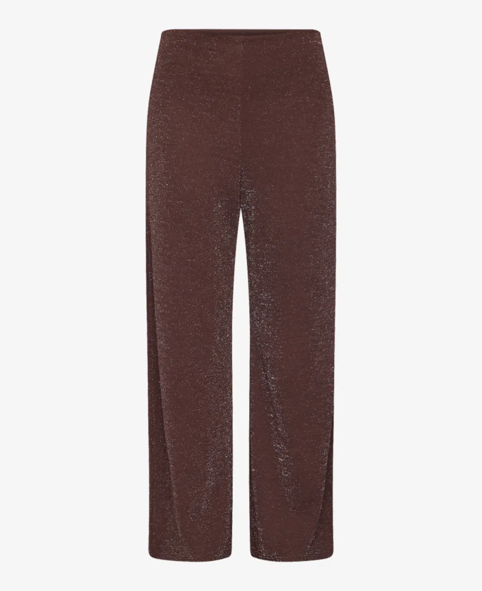 Sisters Point Pantalon glitter - Chocolate/silver 1 Sisters Point Sisters Point Pantalon glitter - Chocolate/silver