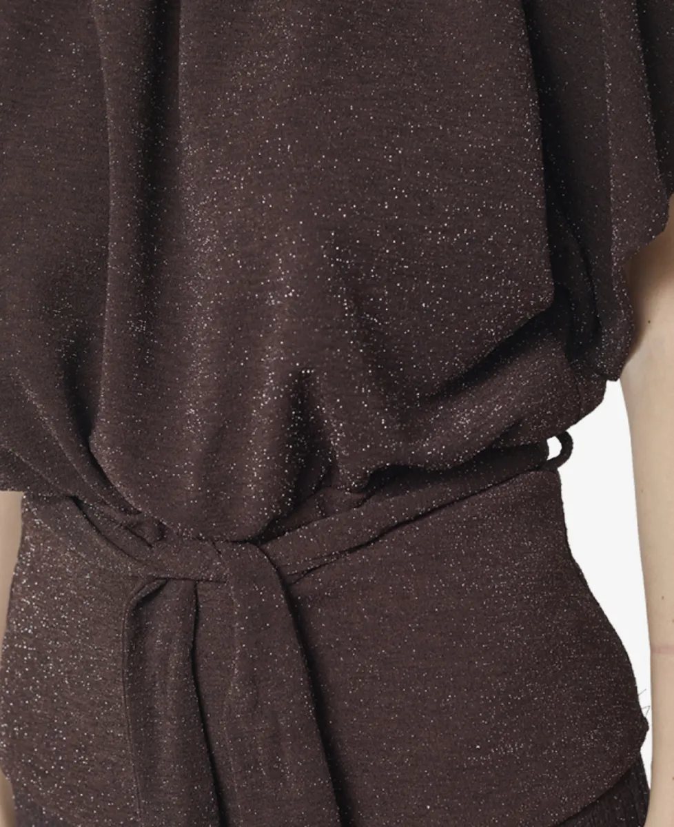 Sisters Point Peplum top - Chocolate/silver 3 Sisters Point Sisters Point Peplum top - Chocolate/silver