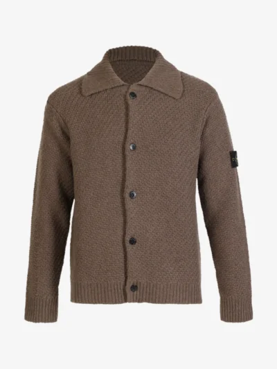 Stone Island Stone Island Knoop vest gebreid - V0M7C UMBER MELANGE