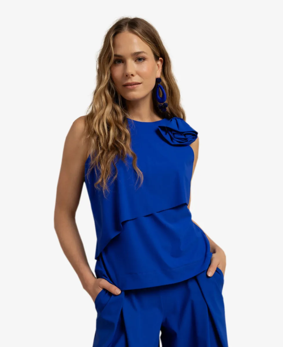 Studio Anneloes Shirt ml - 7301 electric blue 3 Studio Anneloes Studio Anneloes Shirt ml - 7301 electric blue