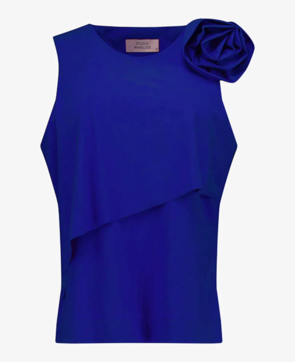 Studio Anneloes Shirt ml - 7301 electric blue 1 Studio Anneloes Studio Anneloes Shirt ml - 7301 electric blue
