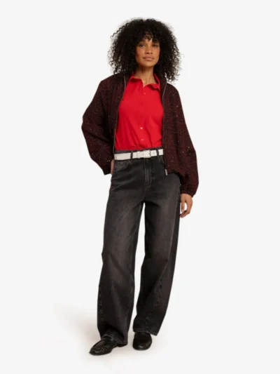 Studio Anneloes Studio Anneloes Bomber - 9041 black/rich red