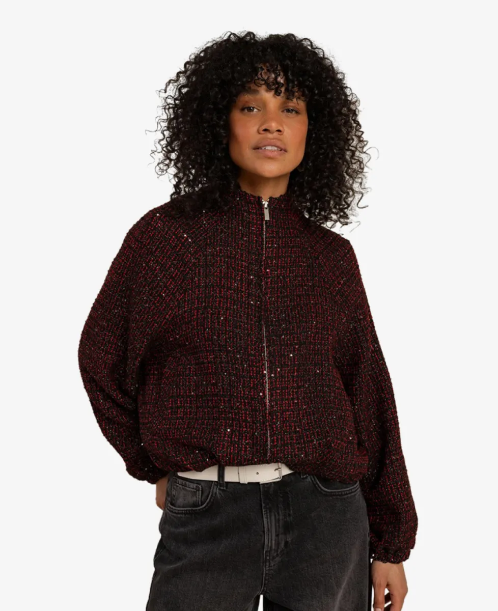 Studio Anneloes Bomber - 9041 black/rich red 3 Studio Anneloes Studio Anneloes Bomber - 9041 black/rich red