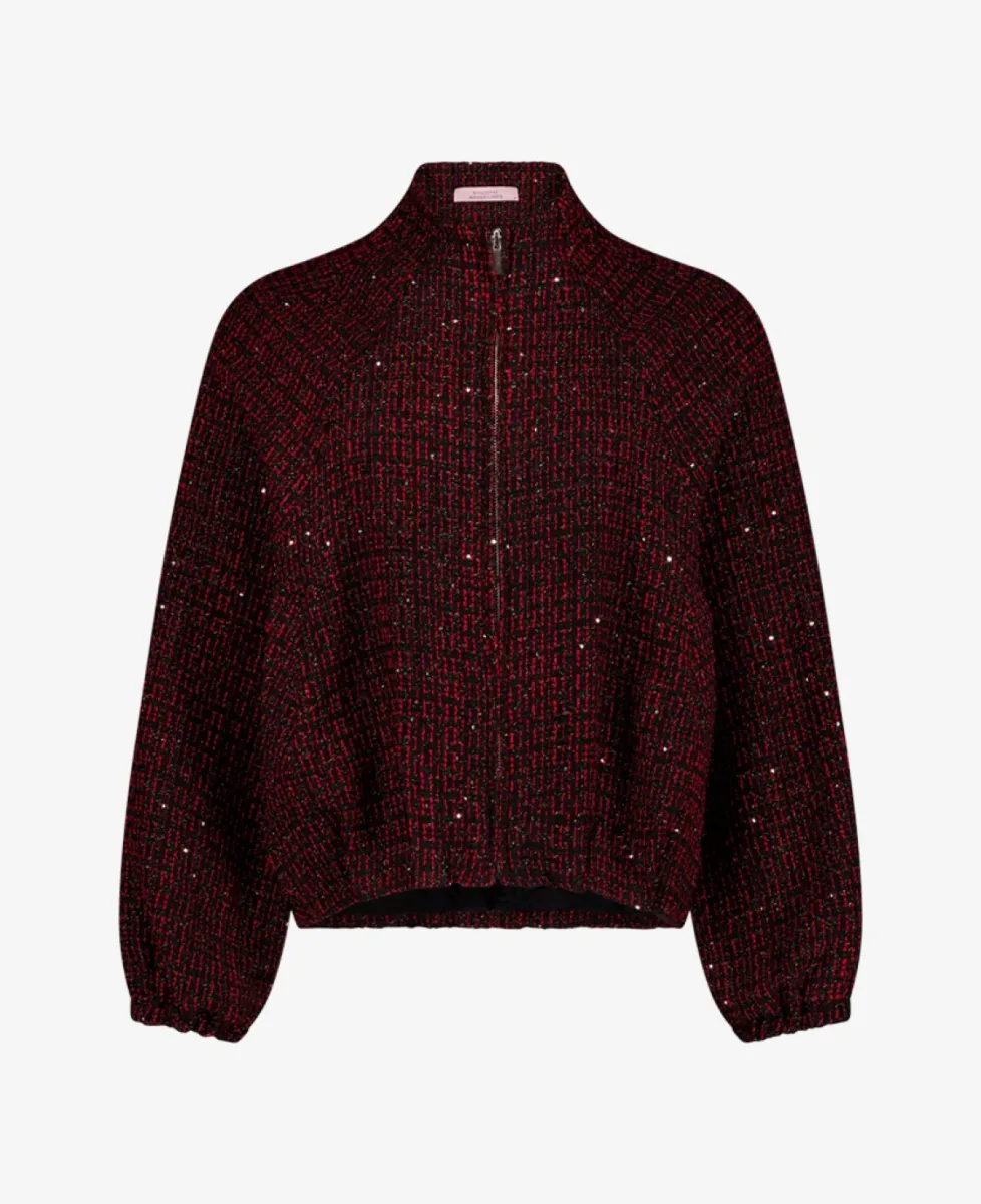 Studio Anneloes Bomber - 9041 black/rich red 1 Studio Anneloes Studio Anneloes Bomber - 9041 black/rich red