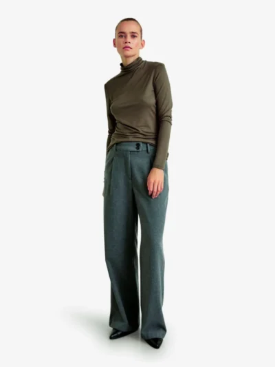 With Black With Black Turtleneck top - Olive night