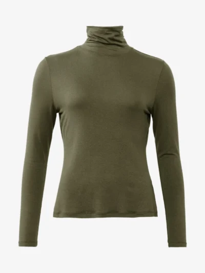 With Black With Black Turtleneck top - Olive night